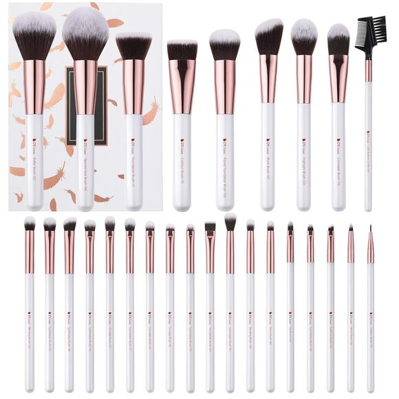 Ducare 27Pcs White Professional Brushes Premium Synthetic Makeup Brushes Kit - Picture 2 of 4